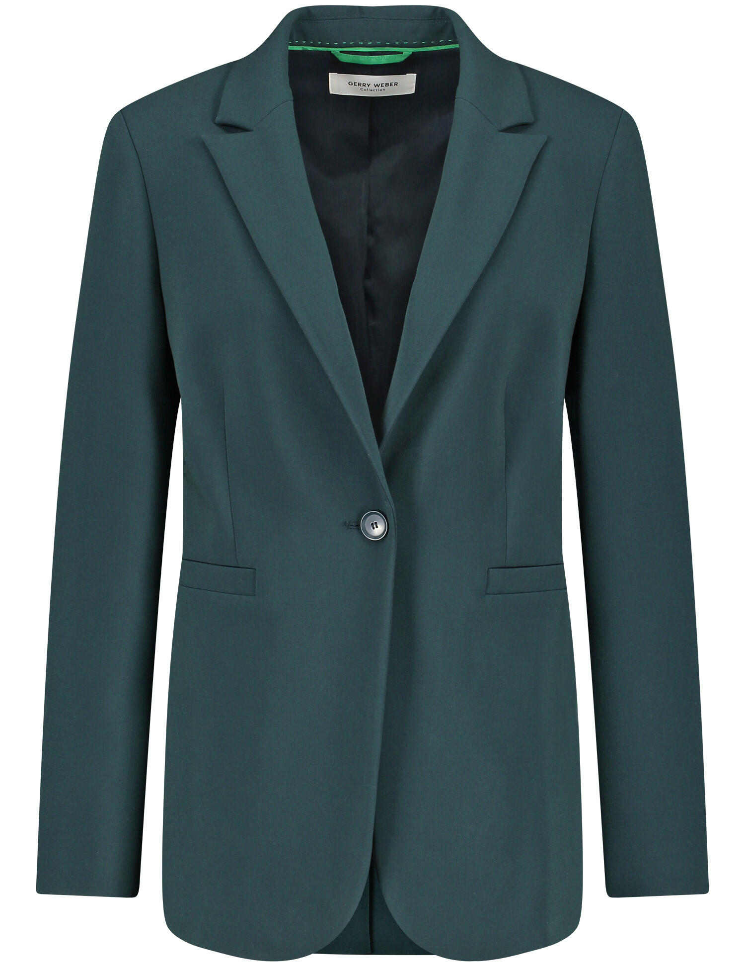 GERRY WEBER Collection - Klassischer Blazer mit Bewegungsschlitz green teal - Gr. - 40 von GERRY WEBER Collection