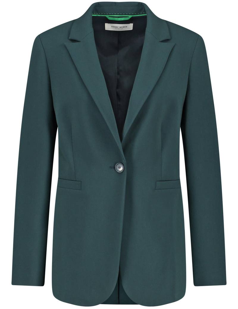 GERRY WEBER Collection - Klassischer Blazer mit Bewegungsschlitz green teal - Gr. - 40 von GERRY WEBER Collection