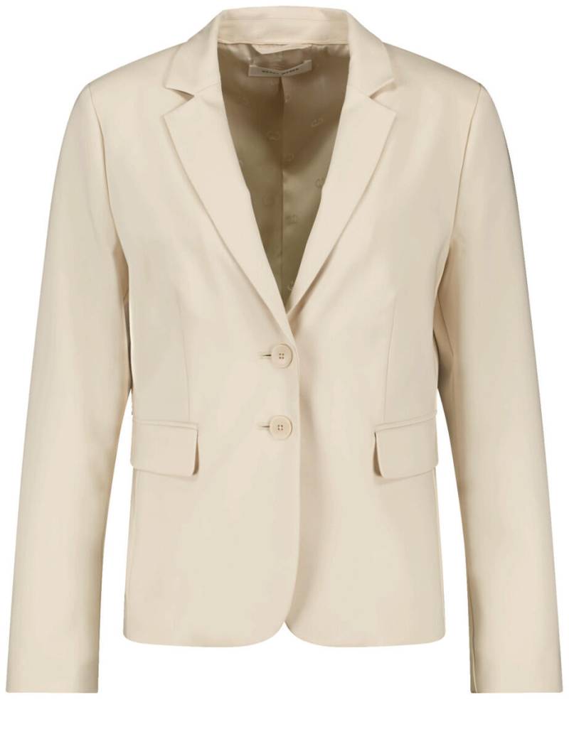 GERRY WEBER Collection - Klassischer Blazer mit Stretchkomfort beige/weiß - Gr. - 38 von GERRY WEBER Collection