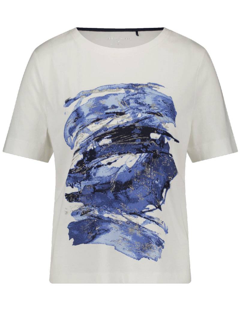 GERRY WEBER Collection - Kurzarmshirt beige/blau - Gr. - 40 von GERRY WEBER Collection