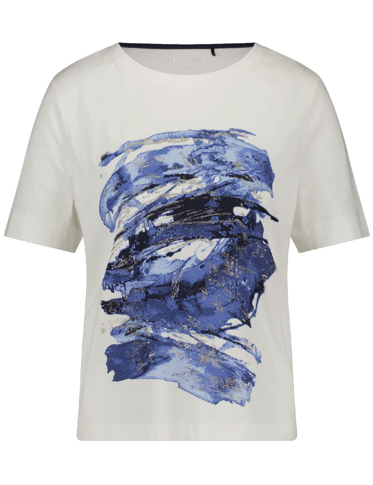 GERRY WEBER Collection - Kurzarmshirt beige/blau - Gr. - 42 von GERRY WEBER Collection