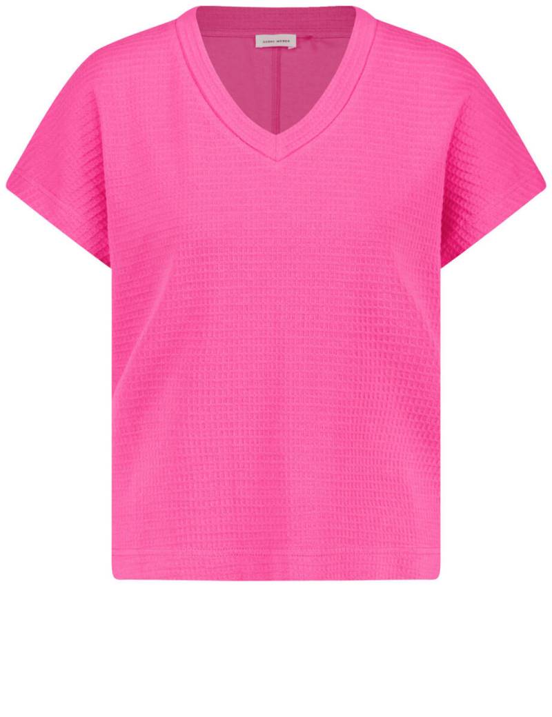 GERRY WEBER Collection - Kurzarmshirt in Waffeloptik pink - Gr. - 42 von GERRY WEBER Collection