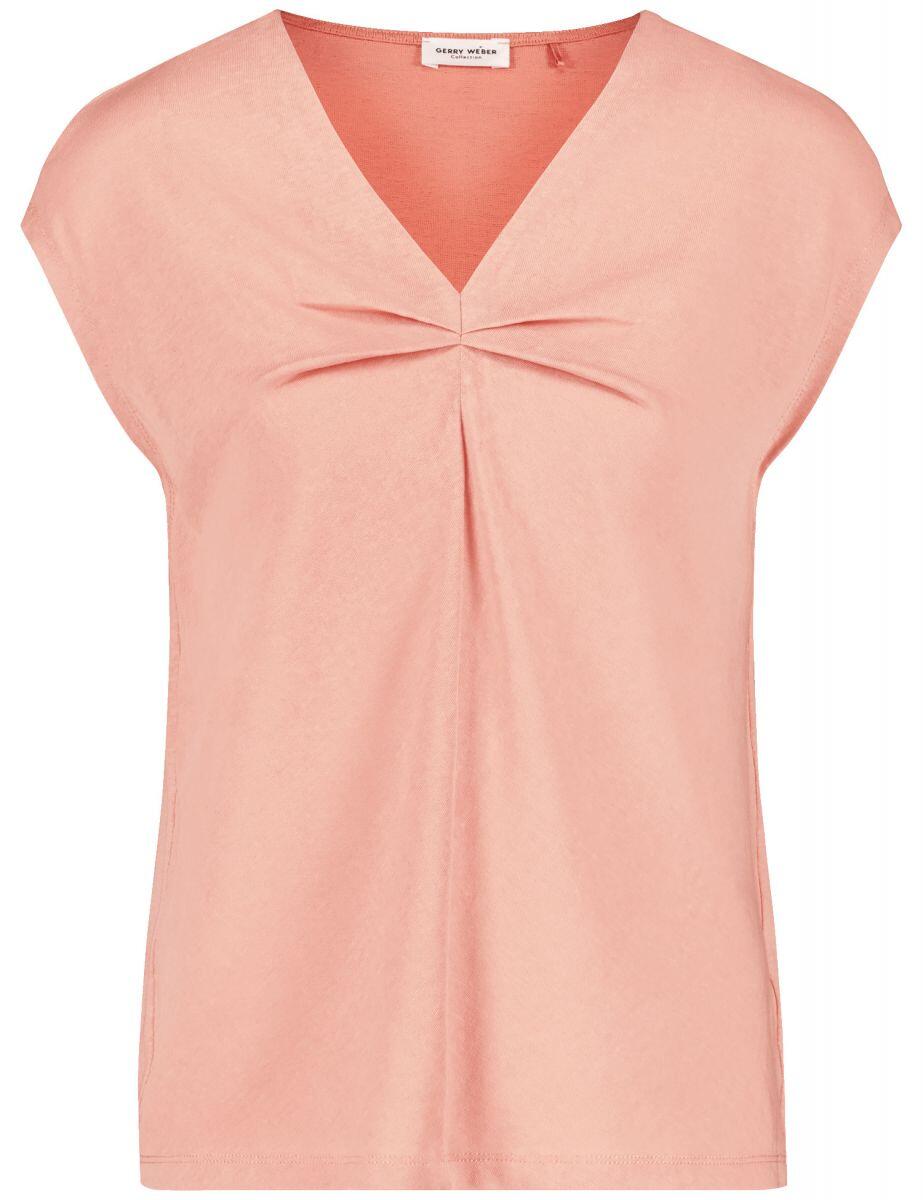 GERRY WEBER Collection - Kurzarmshirt mit Faltendetail orange - Gr. - 36 von GERRY WEBER Collection