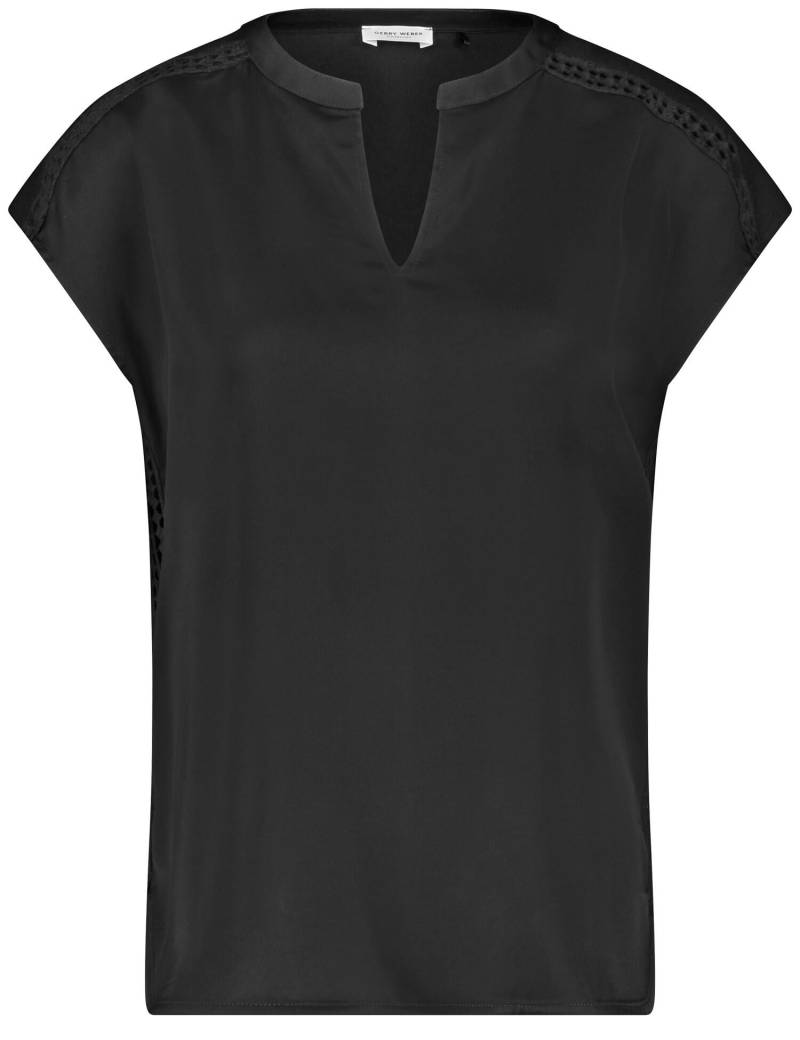 GERRY WEBER Collection - Kurzarmshirt mit Häkeldetails schwarz - Gr. - 38 von GERRY WEBER Collection