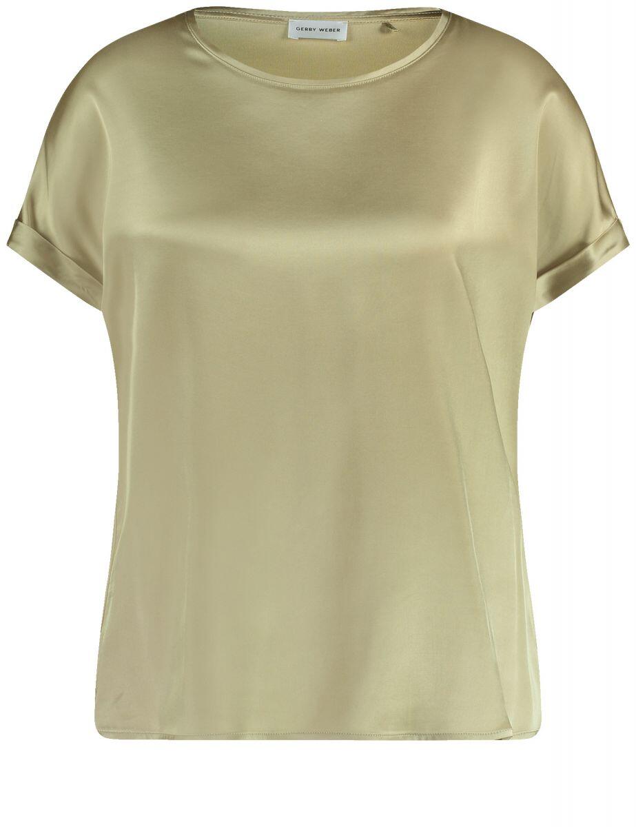 GERRY WEBER Collection - Kurzarmshirt mit Material-Patch beige - Gr. - 38 von GERRY WEBER Collection