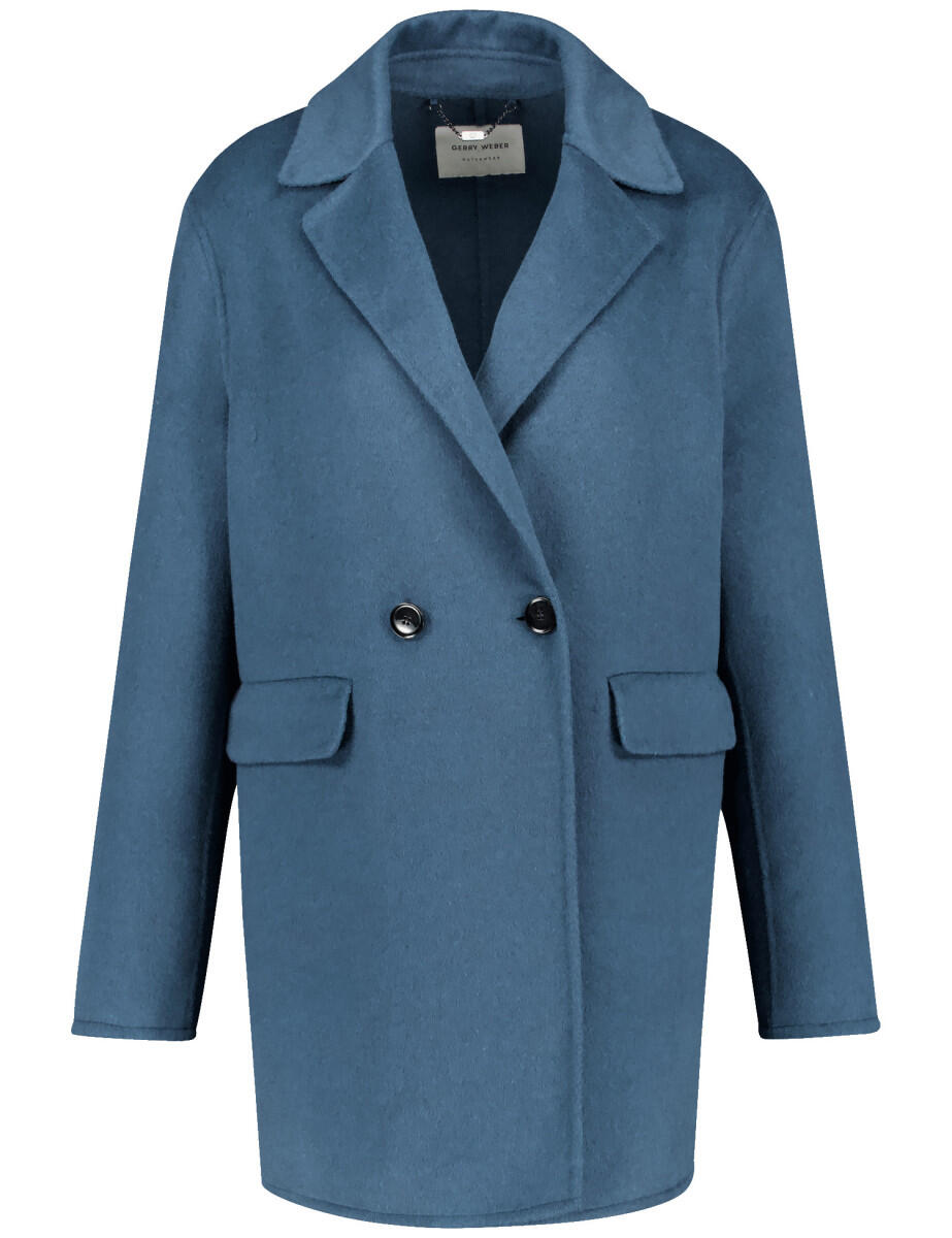 GERRY WEBER Collection - Kurzmantel mit Wollanteil blau - Gr. - 46 von GERRY WEBER Collection