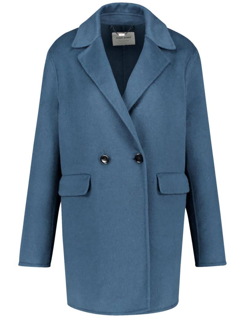 GERRY WEBER Collection - Kurzmantel mit Wollanteil blau - Gr. - 46 von GERRY WEBER Collection