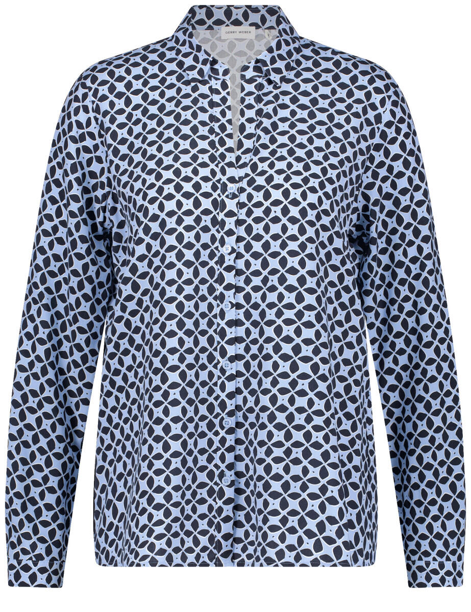 GERRY WEBER Collection - Langarmbluse blau - Gr. - 34 von GERRY WEBER Collection
