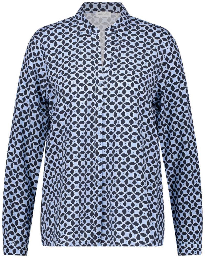 GERRY WEBER Collection - Langarmbluse blau - Gr. - 38 von GERRY WEBER Collection