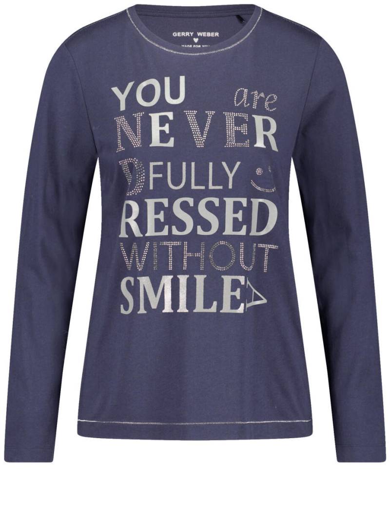 GERRY WEBER Collection - Langarmshirt blau - Gr. - 40 von GERRY WEBER Collection