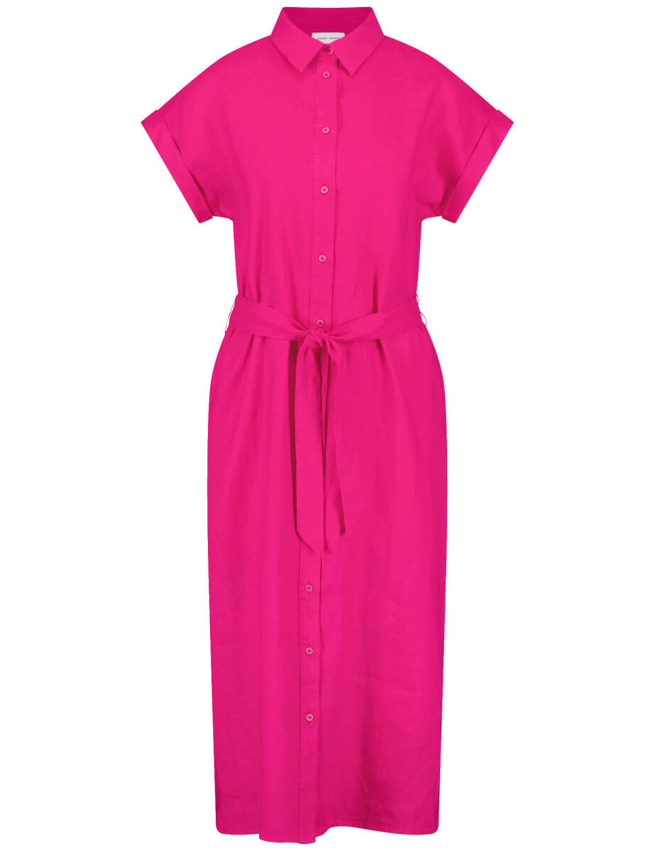GERRY WEBER Collection - Langes Blusenkleid aus reinem Leinen pink - Gr. - 38 von GERRY WEBER Collection