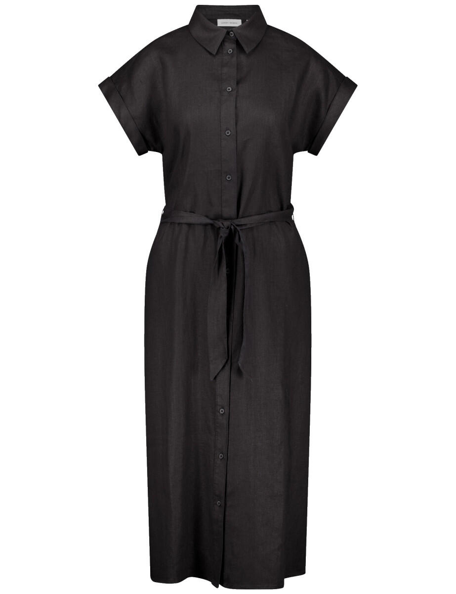 GERRY WEBER Collection - Langes Blusenkleid aus reinem Leinen schwarz - Gr. - 46 von GERRY WEBER Collection