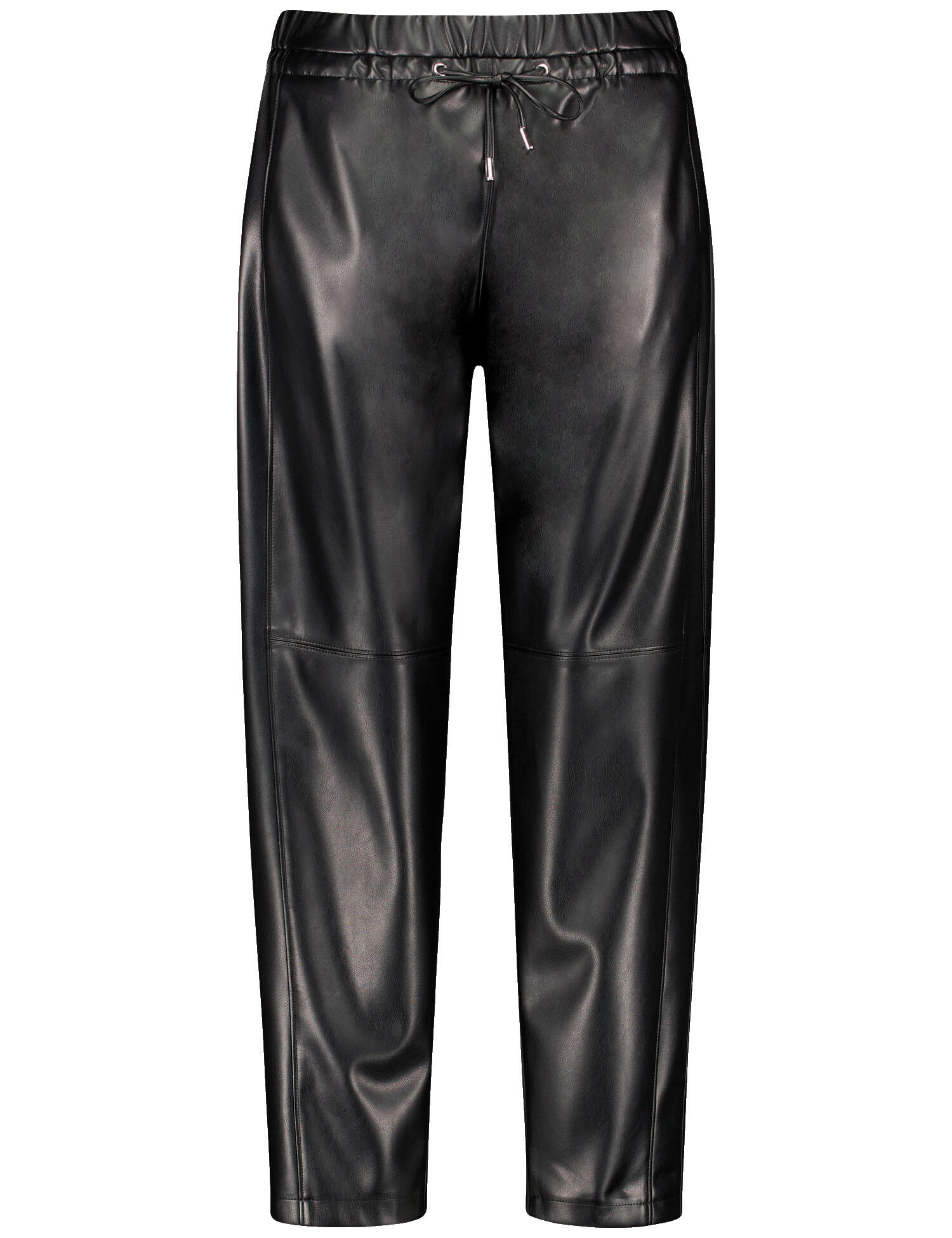 GERRY WEBER Collection - Lederoptik-Hose schwarz - Gr. - 44 von GERRY WEBER Collection