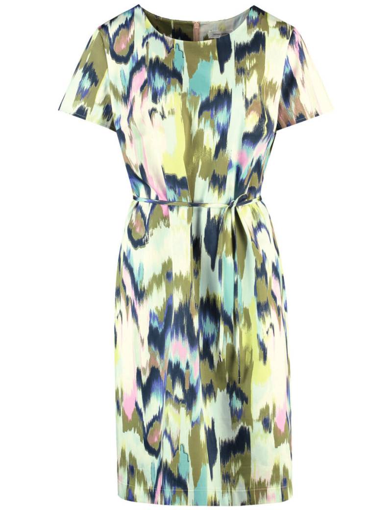 GERRY WEBER Collection - Leicht tailliertes Kleid mit Allover-Dessin beige/weiß - Gr. - 40 von GERRY WEBER Collection