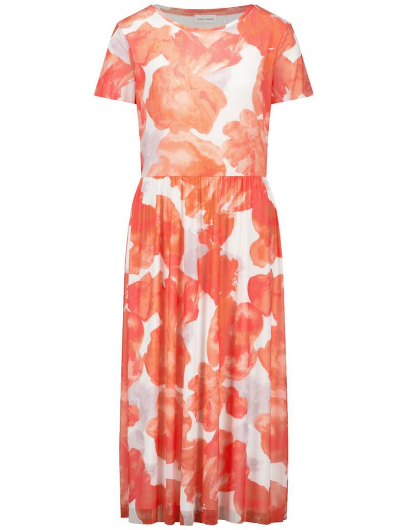 GERRY WEBER Collection - Midikleid mit Mesh-Overlayer rot - Gr. - 46 von GERRY WEBER Collection