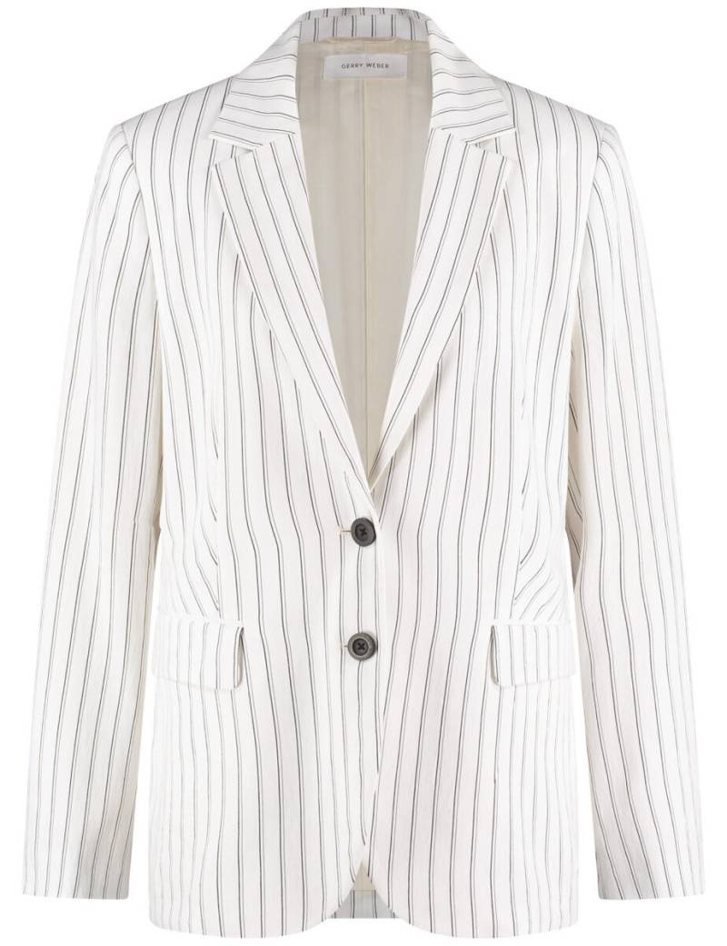 GERRY WEBER Collection - Modischer Blazer mit Nadelstreifen beige/weiß - Gr. - 38 von GERRY WEBER Collection