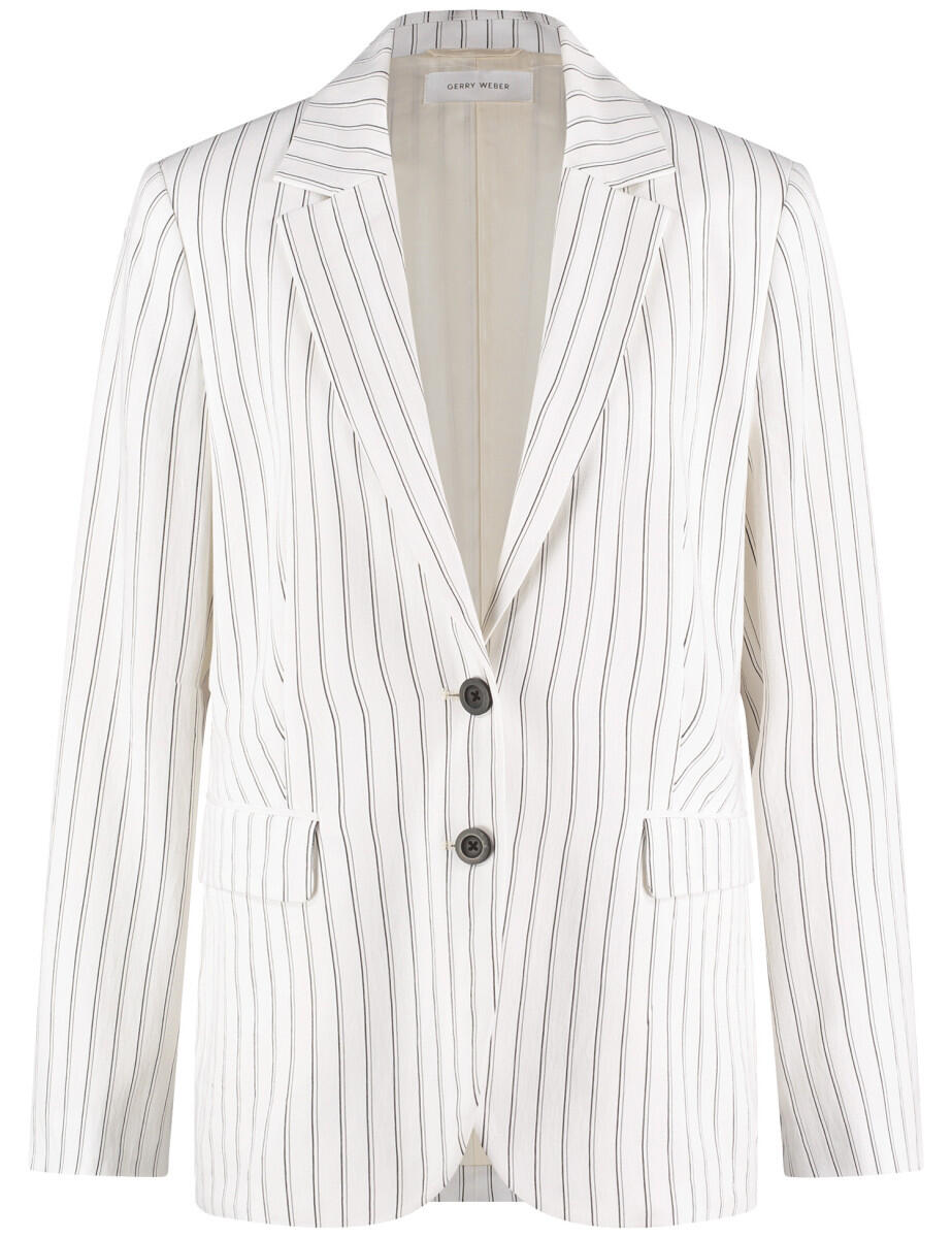 GERRY WEBER Collection - Modischer Blazer mit Nadelstreifen beige/weiß - Gr. - 46 von GERRY WEBER Collection