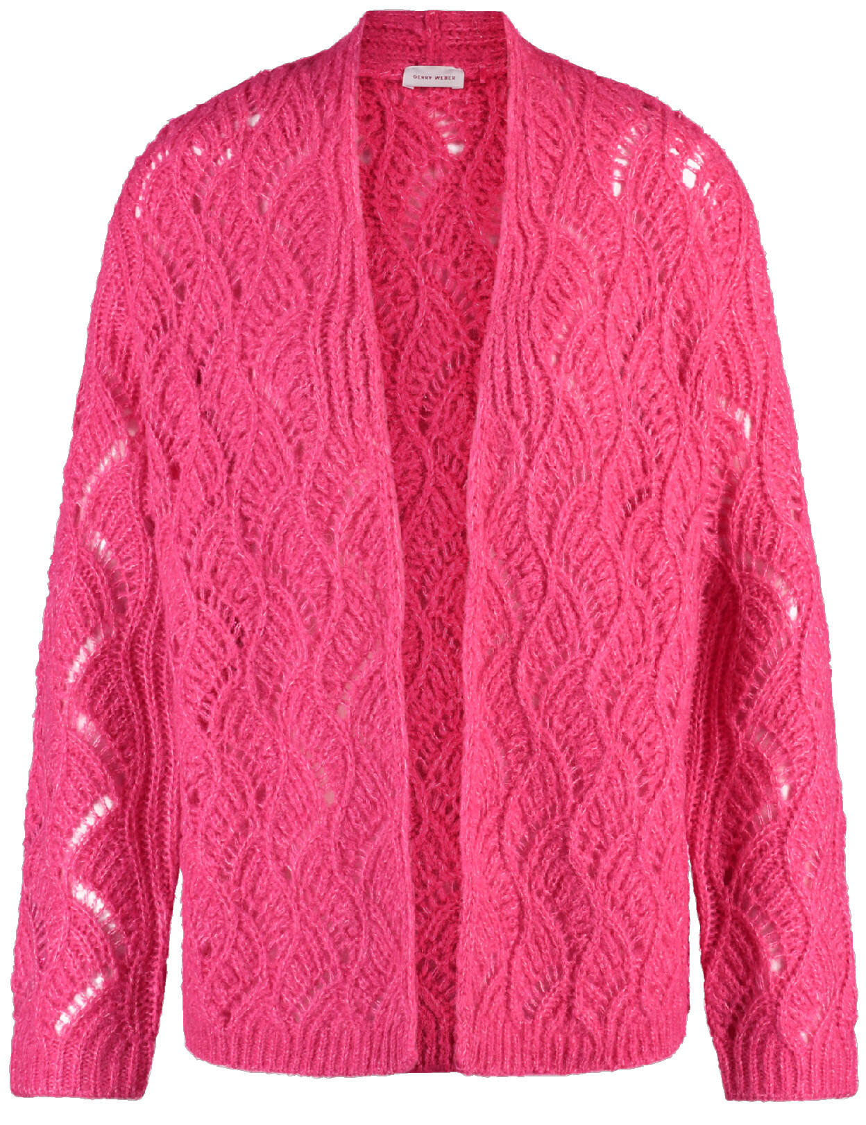 GERRY WEBER Collection - Offene Strickjacke in Ajour-Strick pink - Gr. - 42 von GERRY WEBER Collection