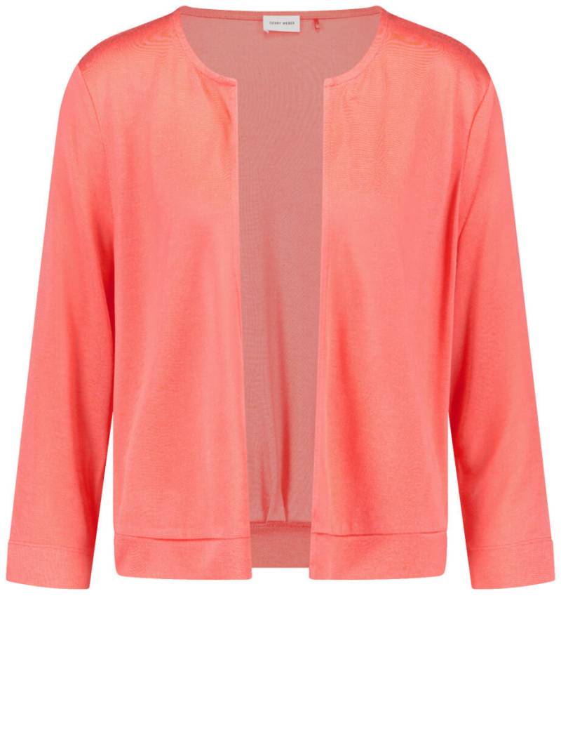GERRY WEBER Collection - Offener Cardigan mit Faltendetail pink/orange - Gr. - 36 von GERRY WEBER Collection