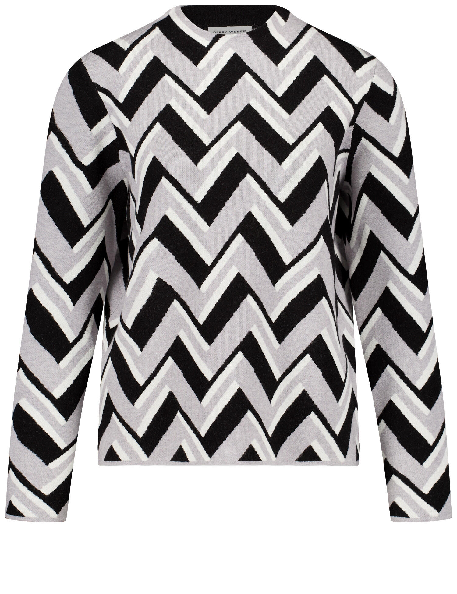 GERRY WEBER Collection - PULLOVER 1/1 ARM black/silver grey jacquard - Gr. - 44 von GERRY WEBER Collection