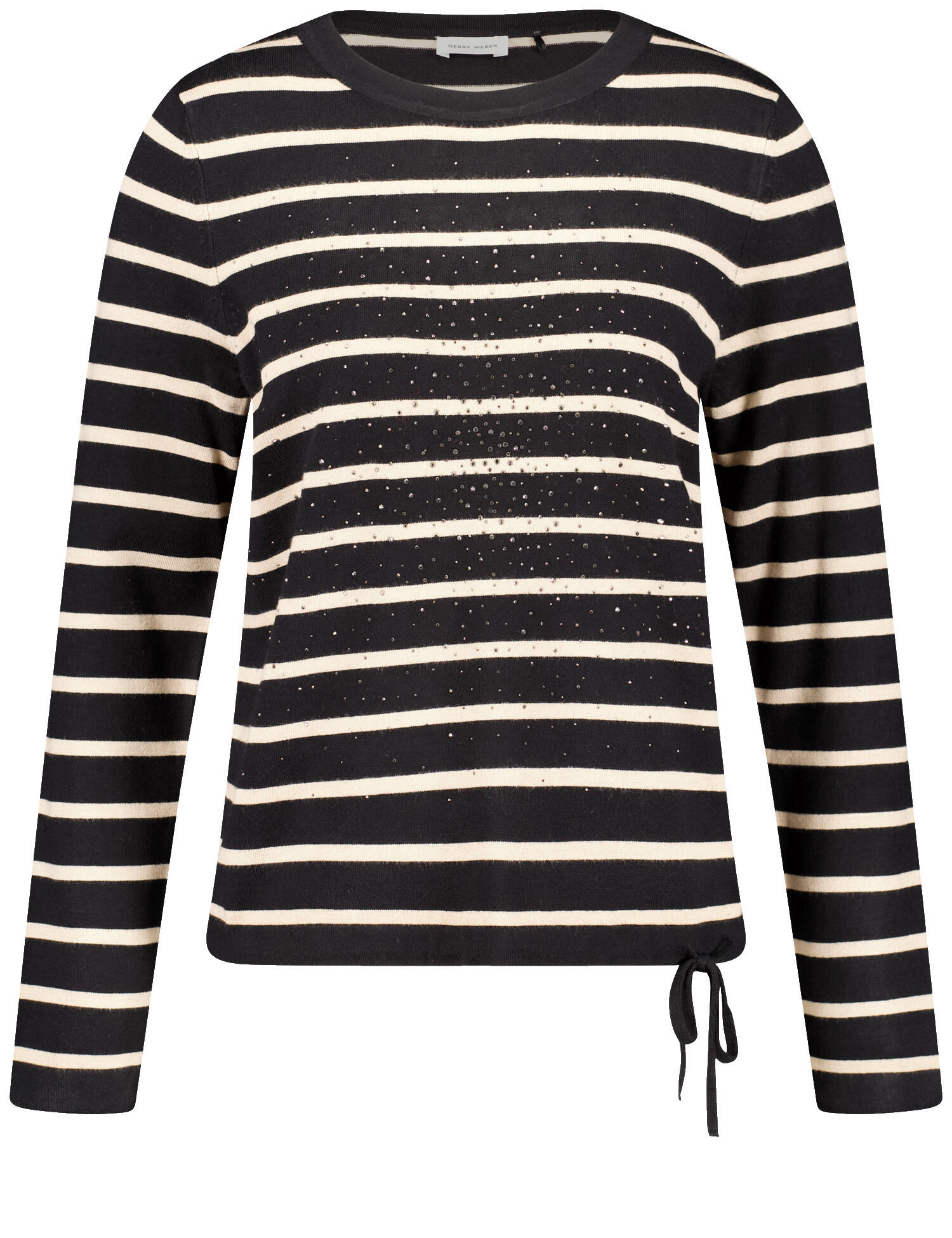 GERRY WEBER Collection - PULLOVER 1/1 ARM black / taupe stripe - Gr. - 38 von GERRY WEBER Collection