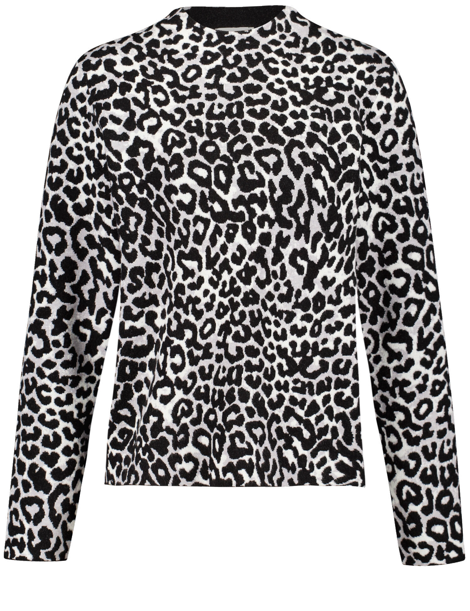 GERRY WEBER Collection - PULLOVER 1/1 ARM grey/black/offwhite leo aop - Gr. - 48 von GERRY WEBER Collection