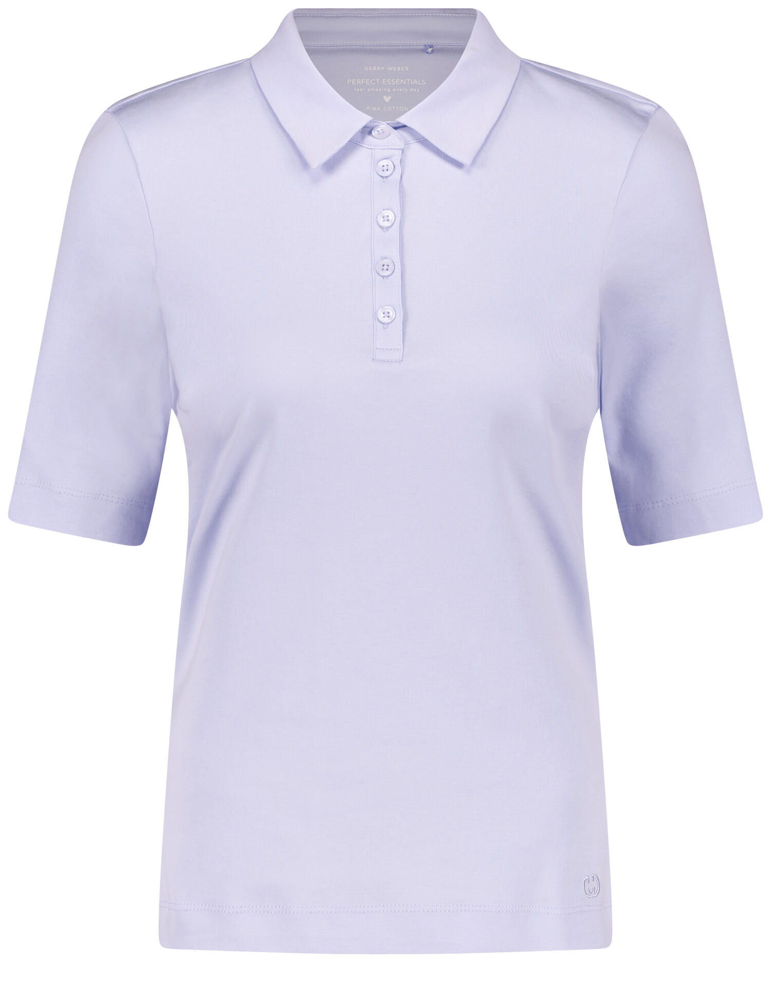 GERRY WEBER Collection - Poloshirt aus reiner Baumwolle light blue - Gr. - 46 von GERRY WEBER Collection