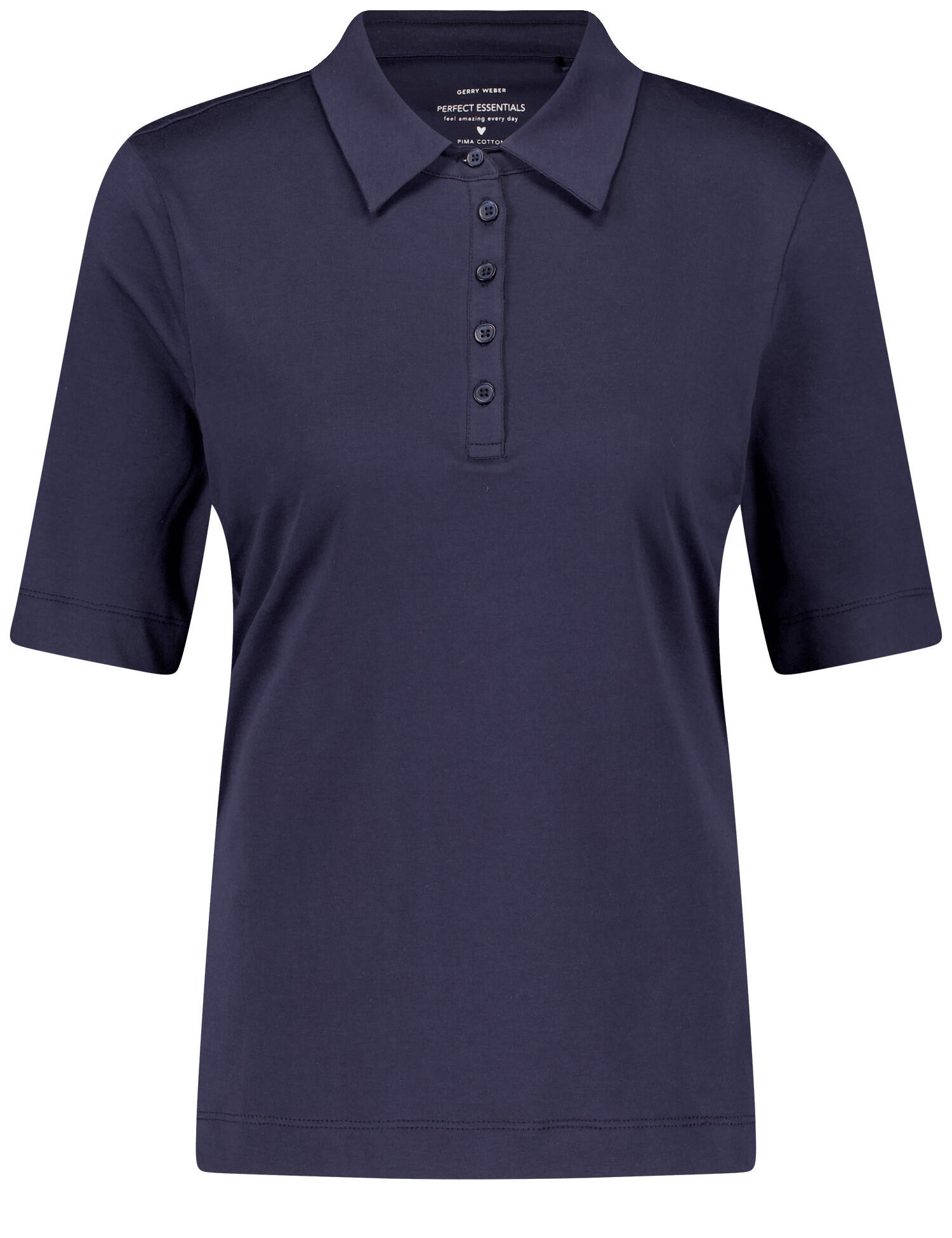 GERRY WEBER Collection - Poloshirt aus reiner Baumwolle night sky - Gr. - 40 von GERRY WEBER Collection