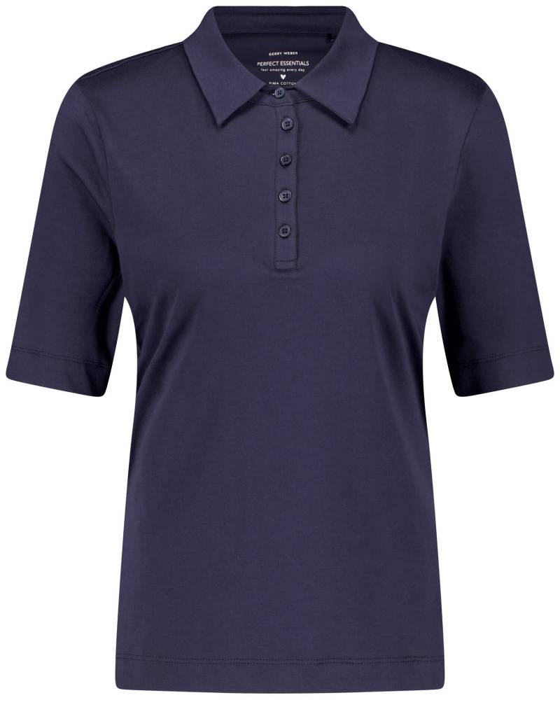 GERRY WEBER Collection - Poloshirt aus reiner Baumwolle night sky - Gr. - 40 von GERRY WEBER Collection