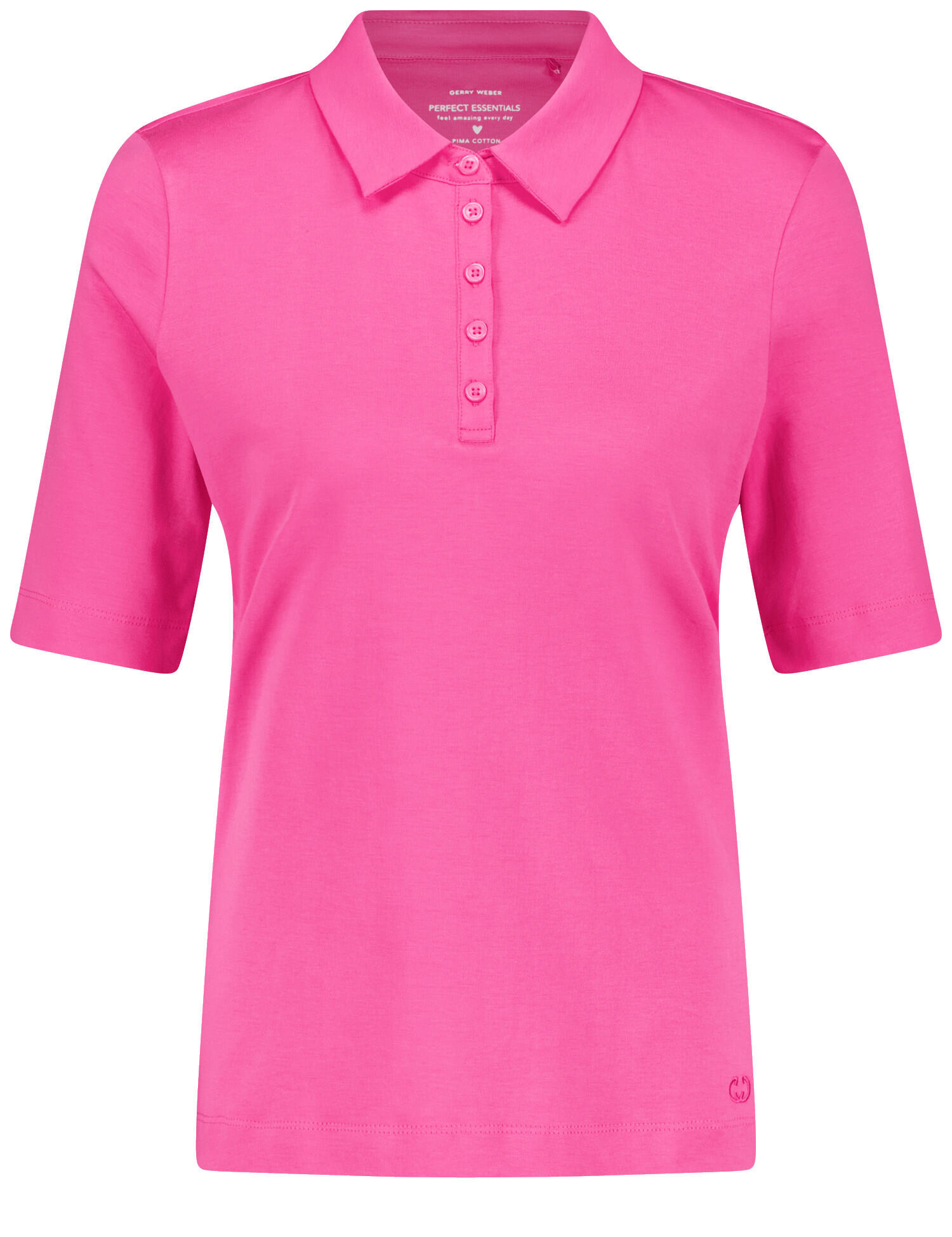 GERRY WEBER Collection - Poloshirt aus reiner Baumwolle pink - Gr. - 38 von GERRY WEBER Collection