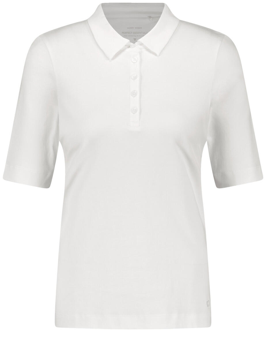 GERRY WEBER Collection - Poloshirt aus reiner Baumwolle weiß - Gr. - 46 von GERRY WEBER Collection