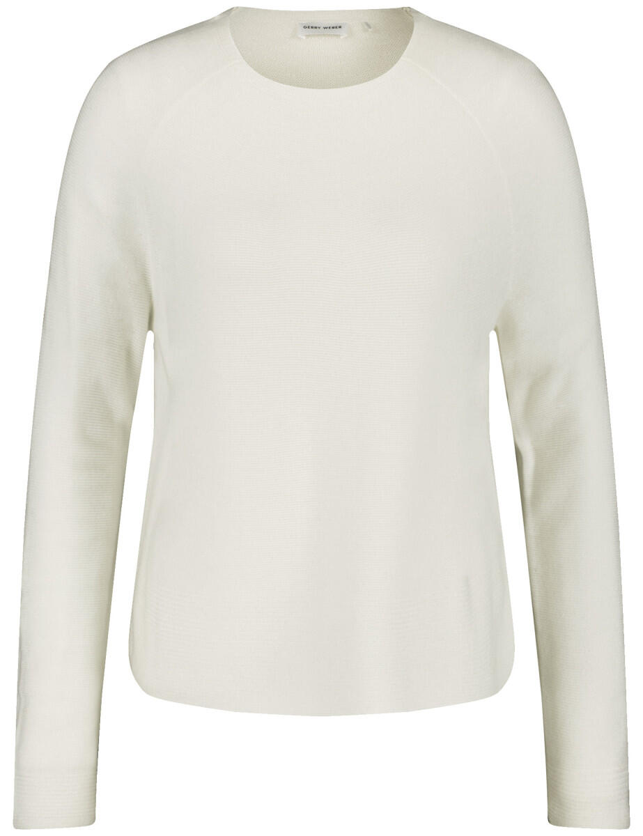 GERRY WEBER Collection - Pullover mit Patchmuster beige/weiß - Gr. - 40 von GERRY WEBER Collection