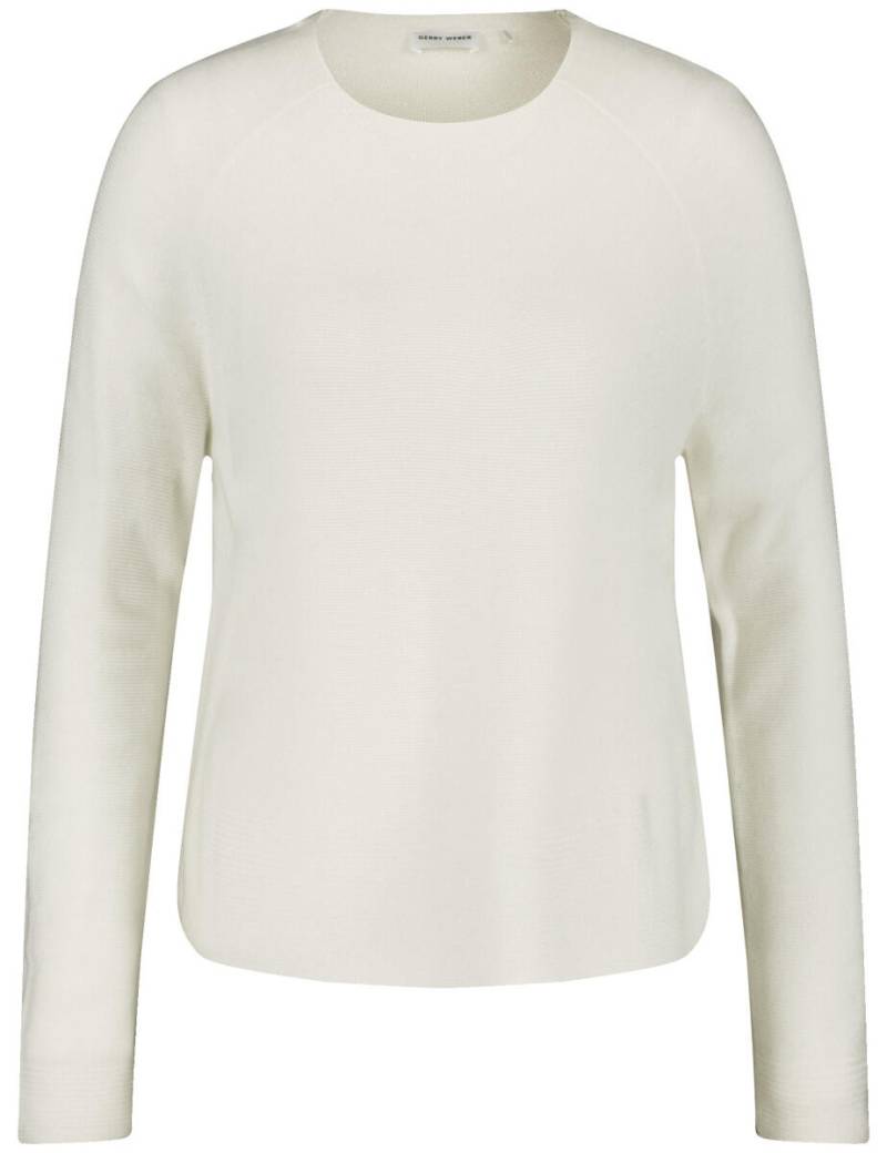 GERRY WEBER Collection - Pullover mit Patchmuster beige/weiß - Gr. - 40 von GERRY WEBER Collection