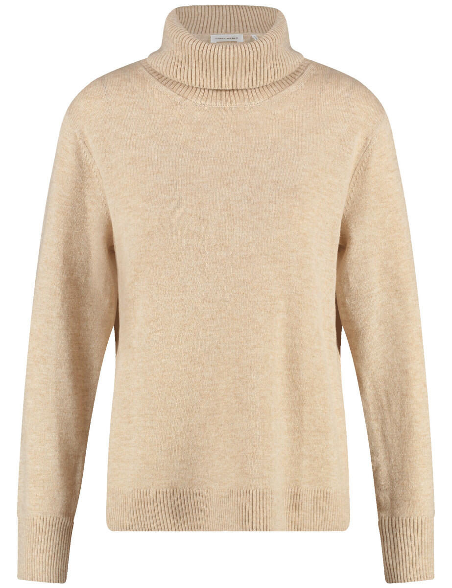 GERRY WEBER Collection - Rollkragenpullover beige/weiß - Gr. - 42 von GERRY WEBER Collection