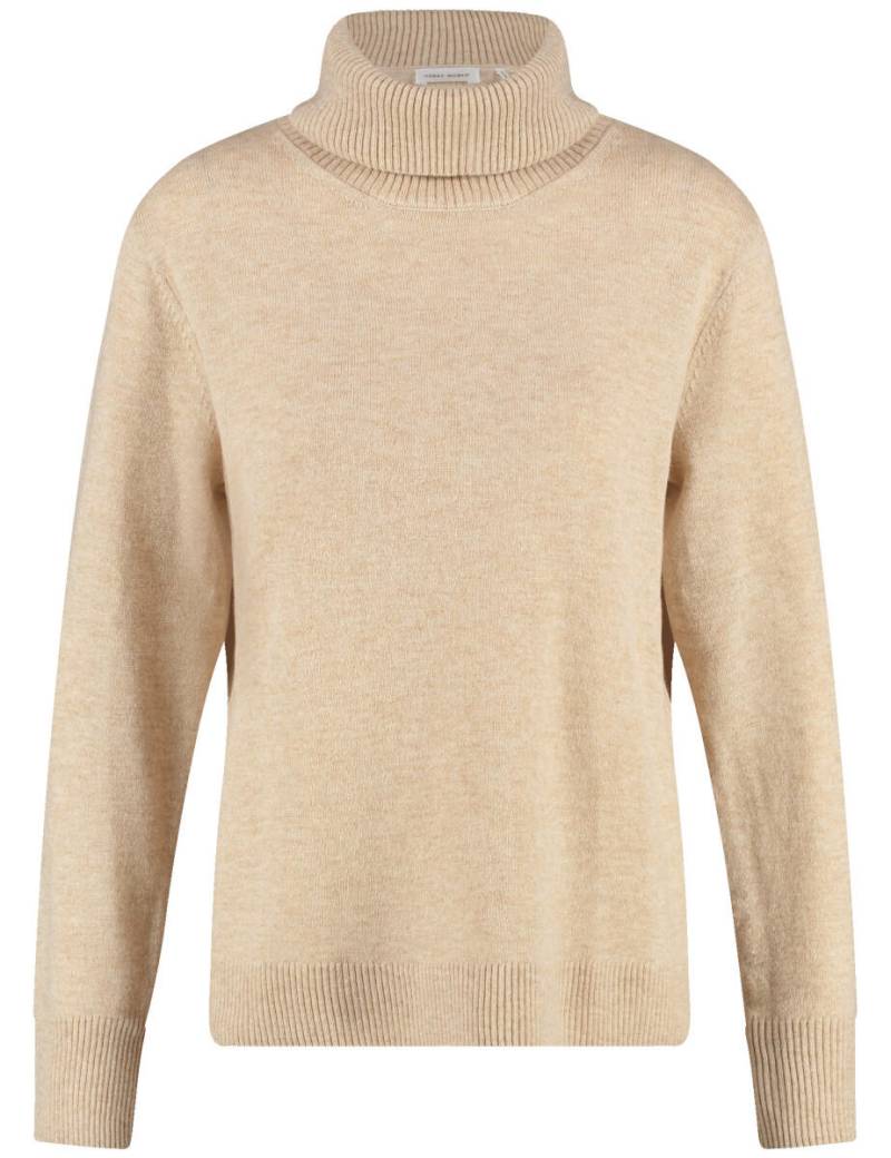 GERRY WEBER Collection - Rollkragenpullover beige/weiß - Gr. - 44 von GERRY WEBER Collection