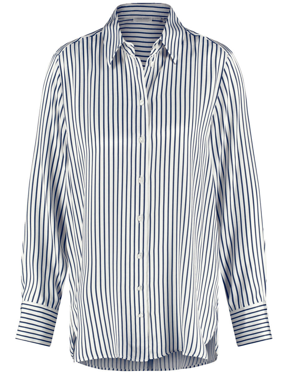GERRY WEBER Collection - Satinierte Hemdbluse blau - Gr. - 36 von GERRY WEBER Collection