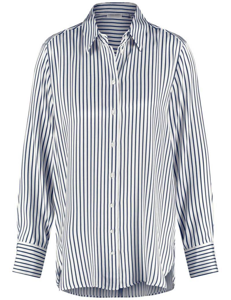 GERRY WEBER Collection - Satinierte Hemdbluse blau - Gr. - 36 von GERRY WEBER Collection