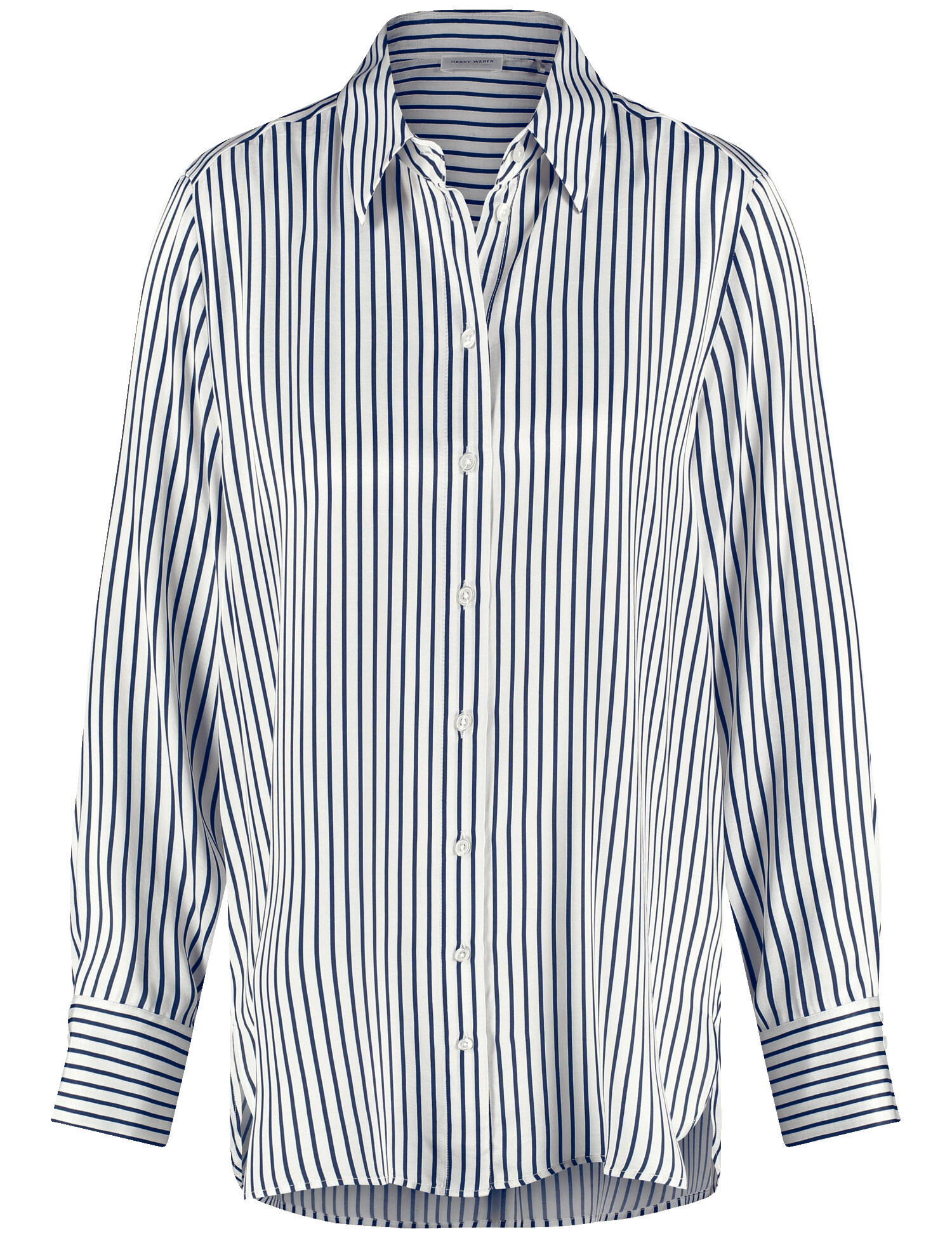 GERRY WEBER Collection - Satinierte Hemdbluse night sky/whis. white stripes - Gr. - 38 von GERRY WEBER Collection