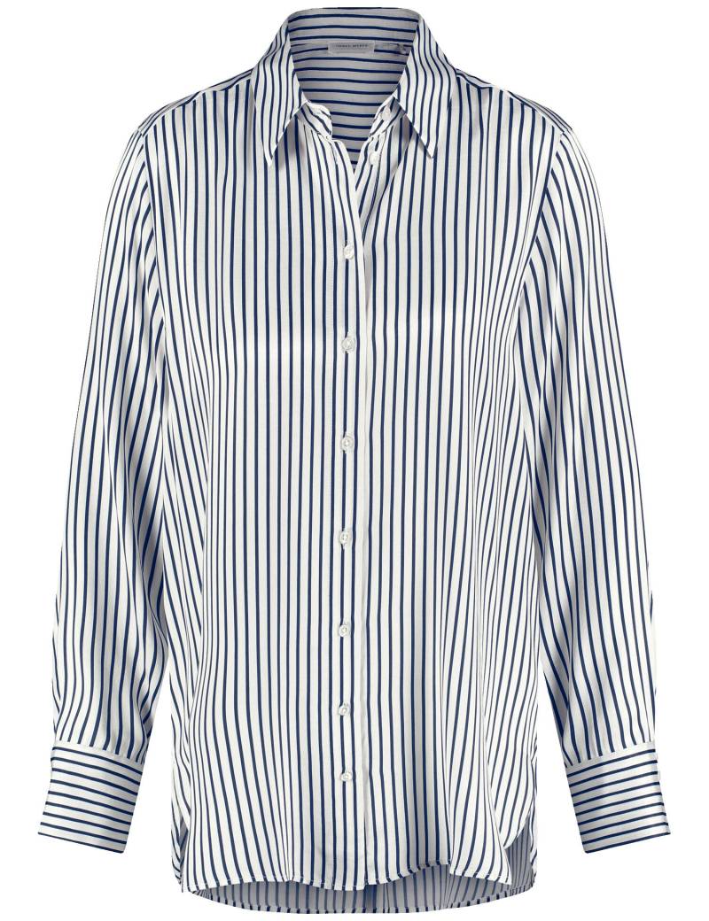 GERRY WEBER Collection - Satinierte Hemdbluse night sky/whis. white stripes - Gr. - 38 von GERRY WEBER Collection
