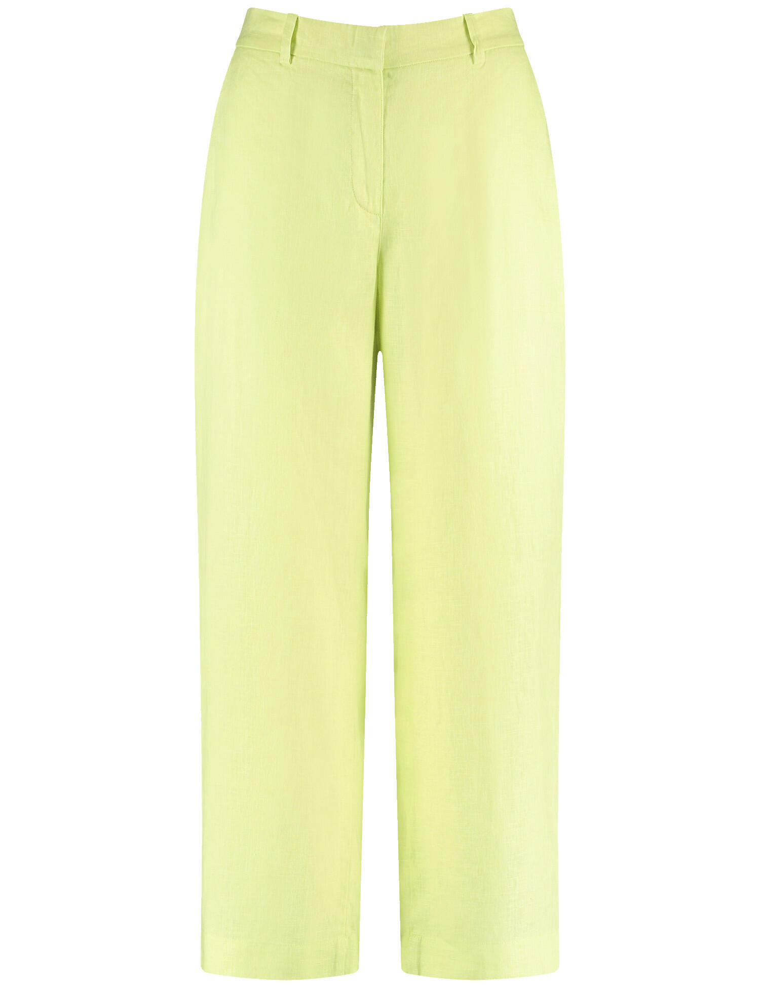 GERRY WEBER Collection - Schlichte 7/8 Leinenhose mit rückseitigem Dehnbund lime - Gr. - 46 von GERRY WEBER Collection