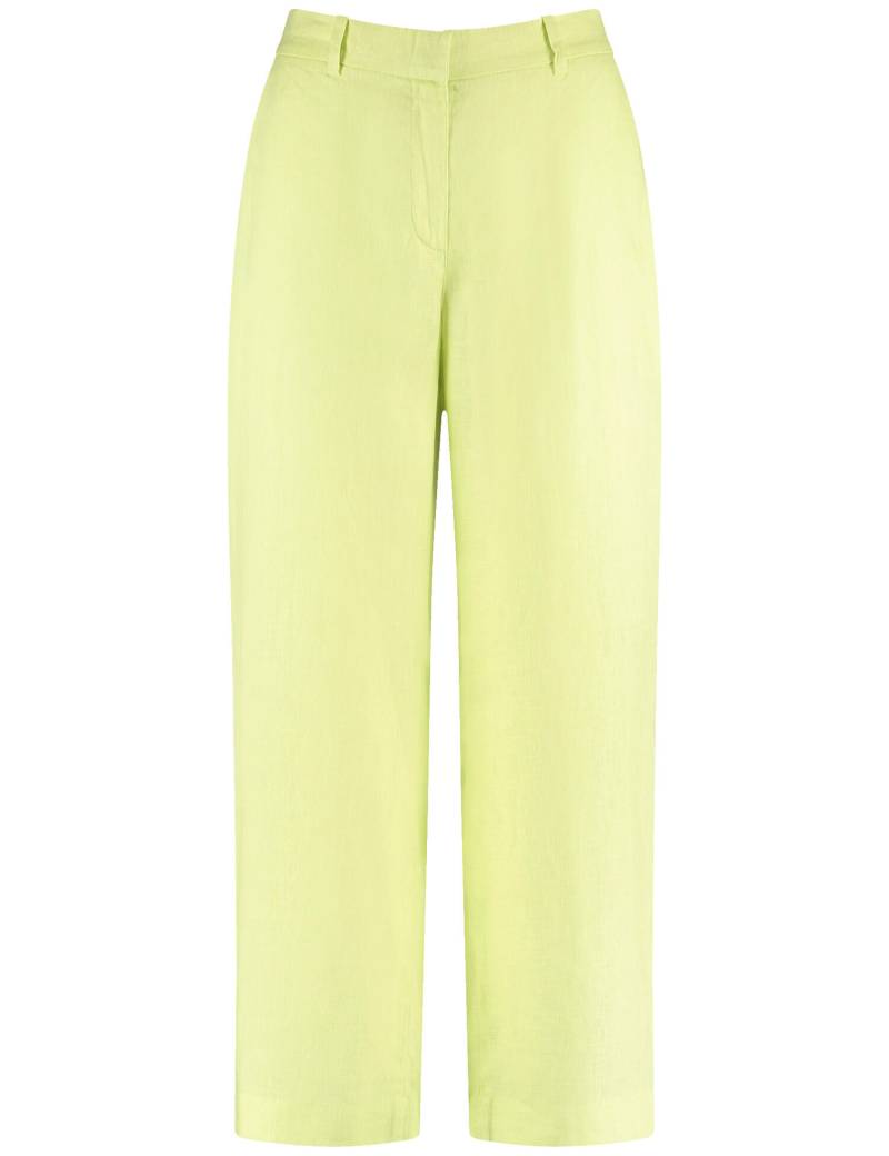 GERRY WEBER Collection - Schlichte 7/8 Leinenhose mit rückseitigem Dehnbund lime - Gr. - 46 von GERRY WEBER Collection
