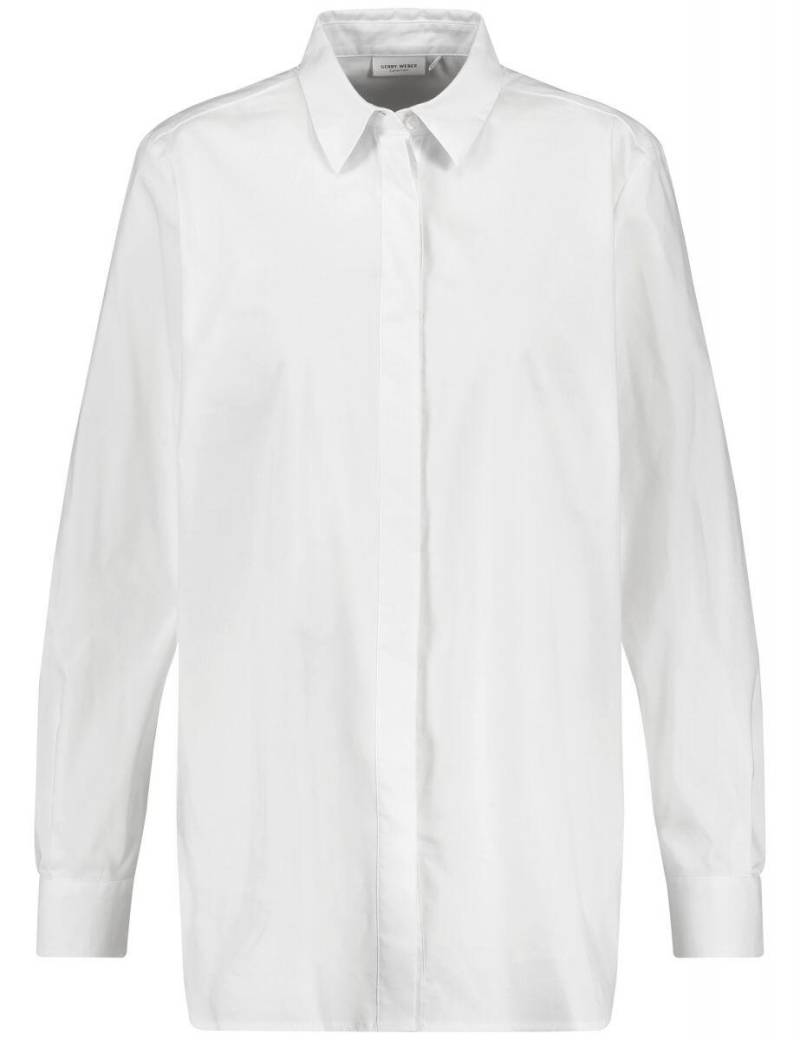 GERRY WEBER Collection - Schlichte Hemdbluse beige/weiß - Gr. - 40 von GERRY WEBER Collection