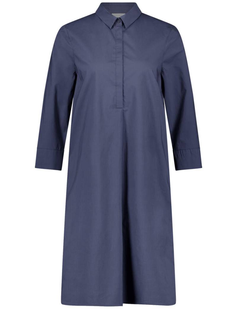 GERRY WEBER Collection - Schlichtes Blusenkleid aus reiner Baumwolle blau - Gr. - 44 von GERRY WEBER Collection