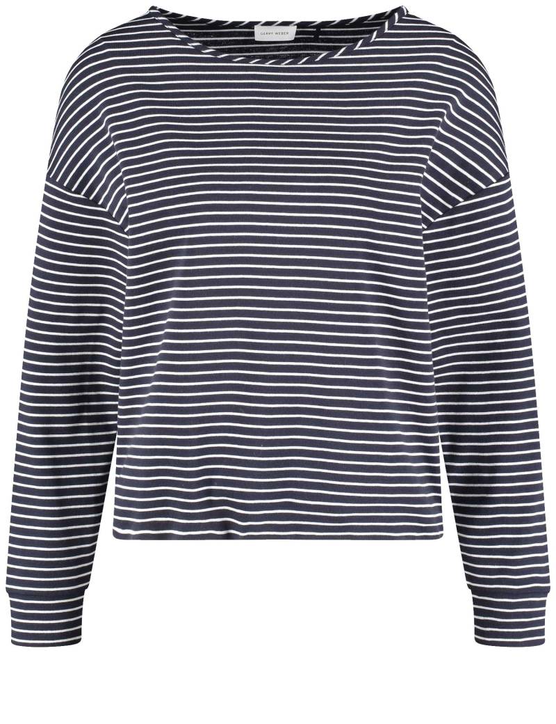 GERRY WEBER Collection - Streifenpullover blau/grau/weiß - Gr. - 38 von GERRY WEBER Collection
