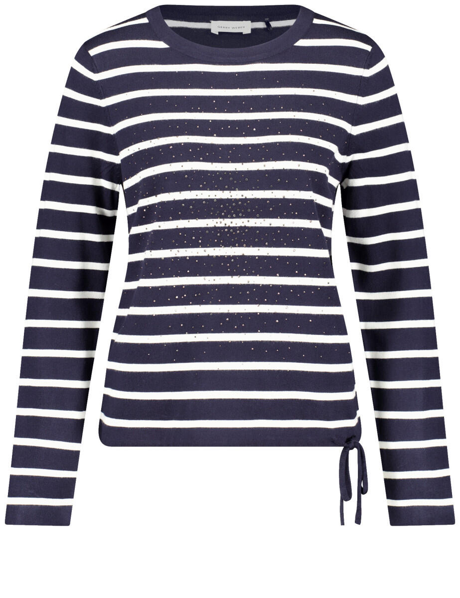 GERRY WEBER Collection - Streifenpullover blau - Gr. - 36 von GERRY WEBER Collection