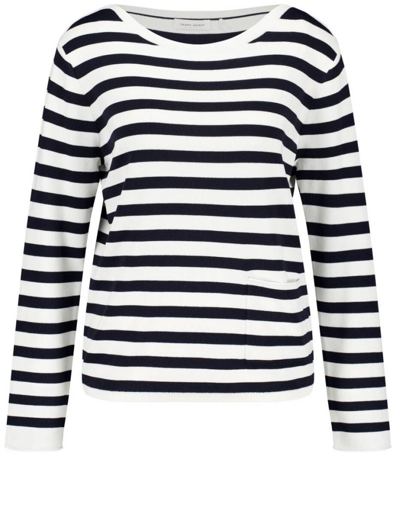 GERRY WEBER Collection - Streifenpullover blau - Gr. - 38 von GERRY WEBER Collection
