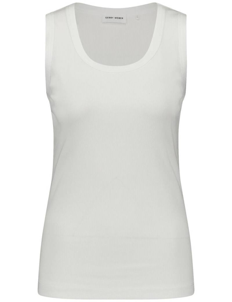 GERRY WEBER Collection - Stretchiges Basic-Top beige/weiß - Gr. - 48 von GERRY WEBER Collection