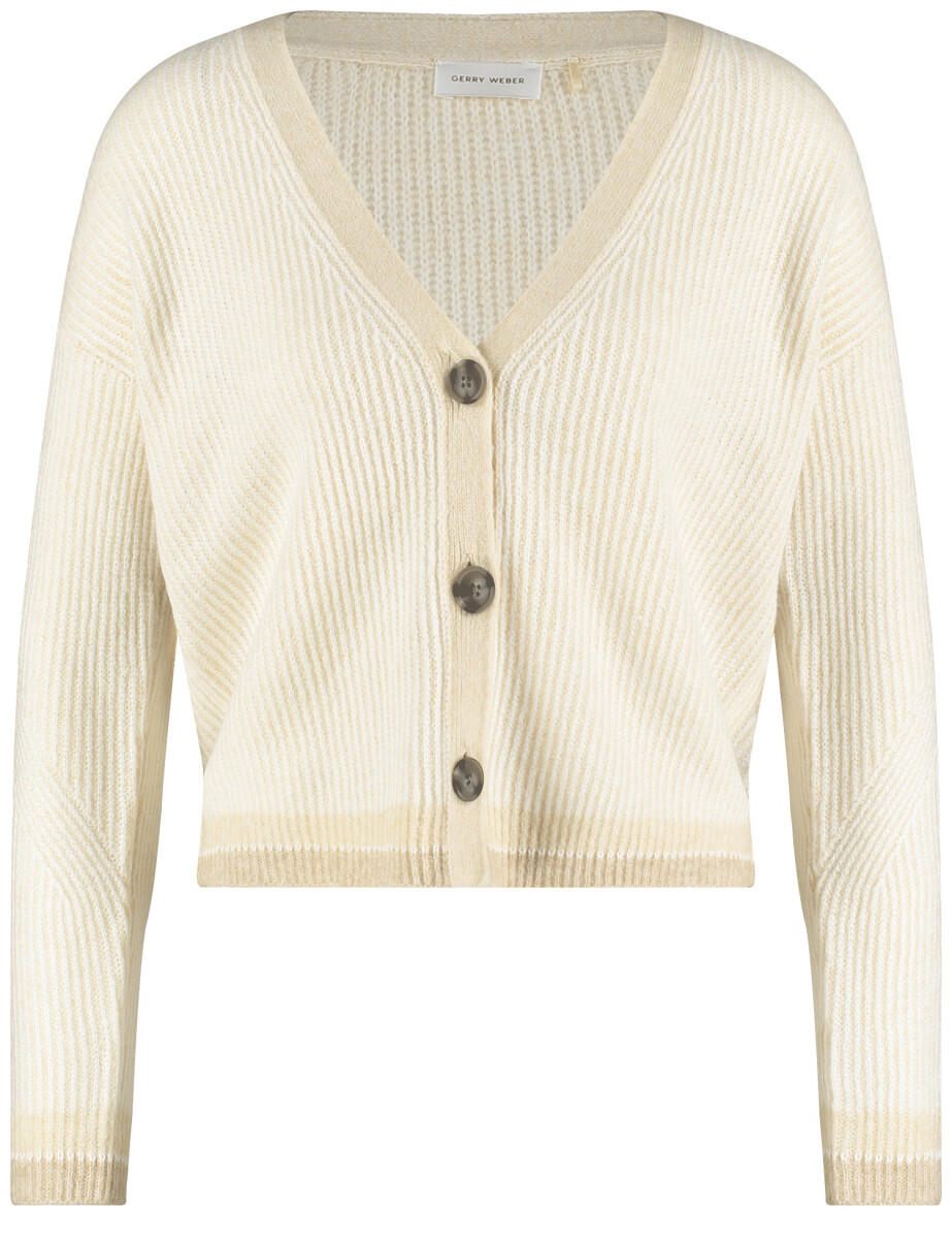 GERRY WEBER Collection - Strickjacke beige/weiß - Gr. - 36 von GERRY WEBER Collection