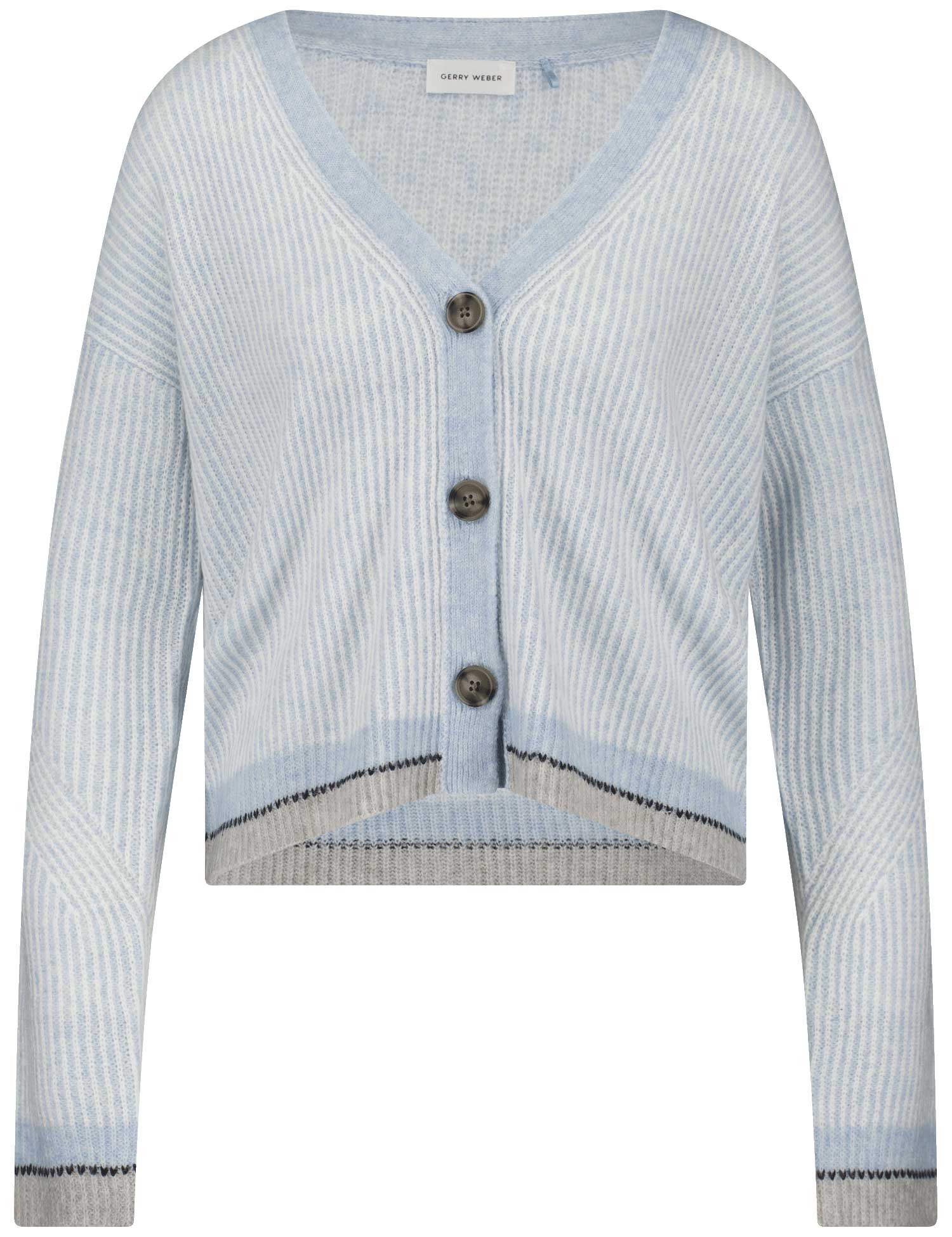 GERRY WEBER Collection - Strickjacke blau/grau - Gr. - 36 von GERRY WEBER Collection