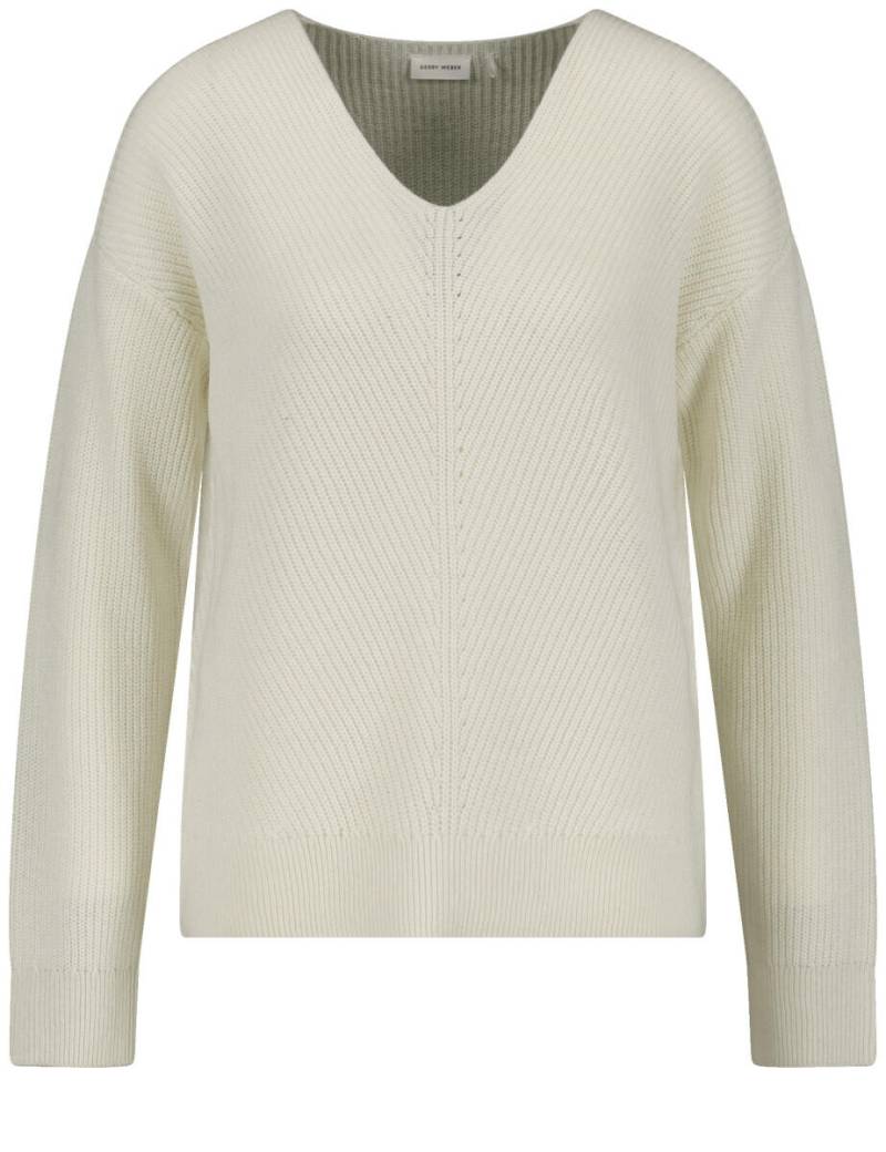 GERRY WEBER Collection - Strickpullover beige/weiß - Gr. - 36 von GERRY WEBER Collection